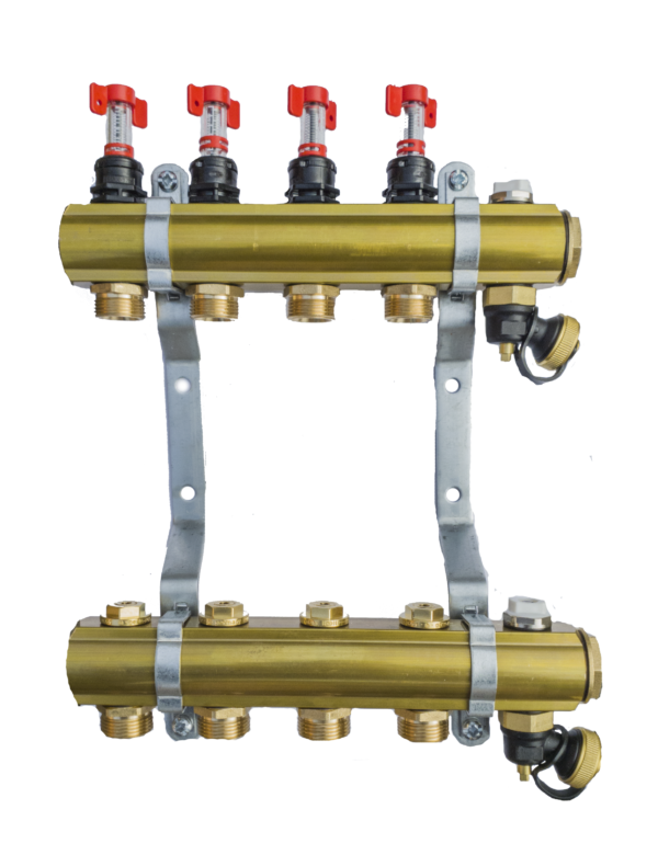 Rozdzielacz do C.O. z zaworami ręcznymi regulująco-odcinającymi